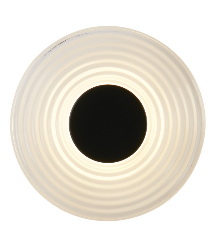 Cleo LED Wall Light Matt Black Clear Glass-1