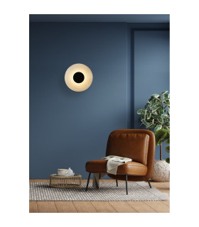 Cleo LED Wall Light Matt Black Clear Glass-2