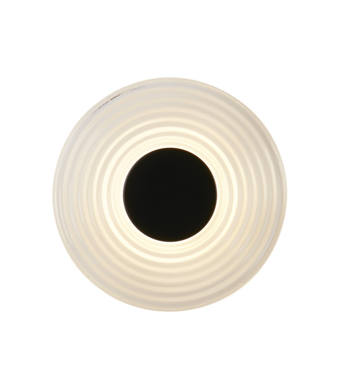 Cleo LED Wall Light Matt Black Clear Glass-3