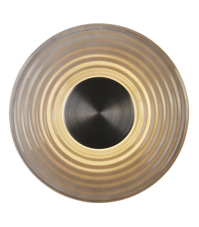 Cleo LED Wall Light Satin Nickel & Grey Glass-1