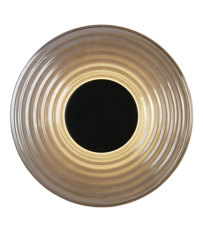 Cleo LED Wall Light Matt Black & Smoked Glass-1