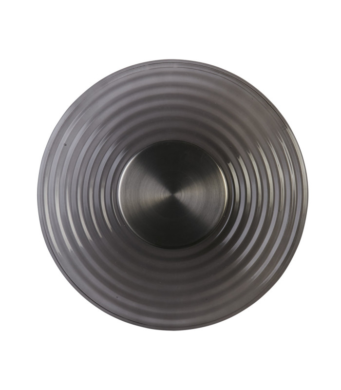 Cleo LED Wall Light Satin Nickel & Grey Glass-4