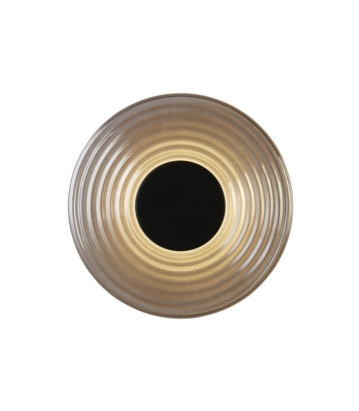 Cleo LED Wall Light Matt Black & Smoked Glass-3