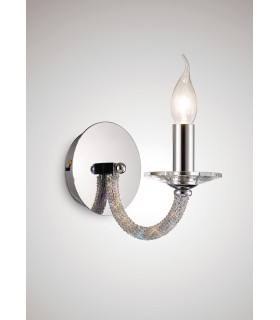 Wall Lamp Switched 1 Candle Light Polished Chrome, Crystal - 2