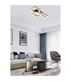 Wall Art I LED Flush Ceiling Light Matt Black-2