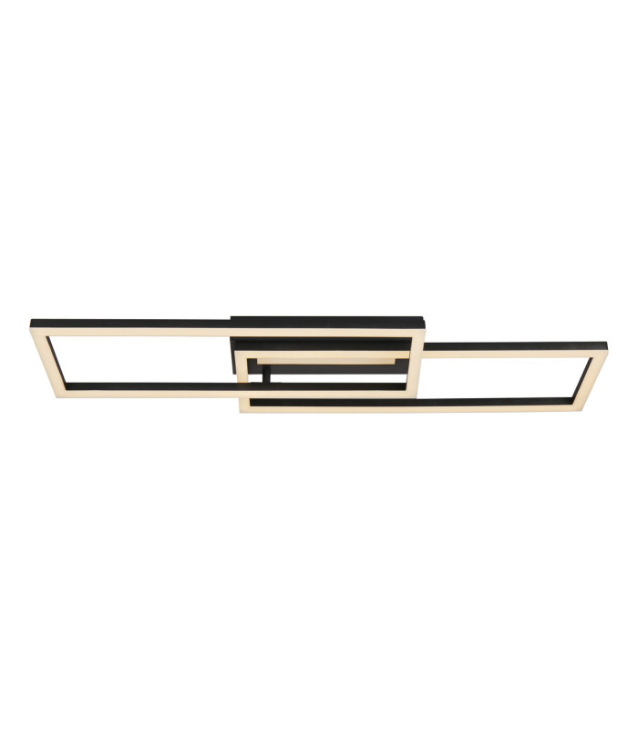 Ovaloid LED Flush Ceiling Light. Matt Black-1
