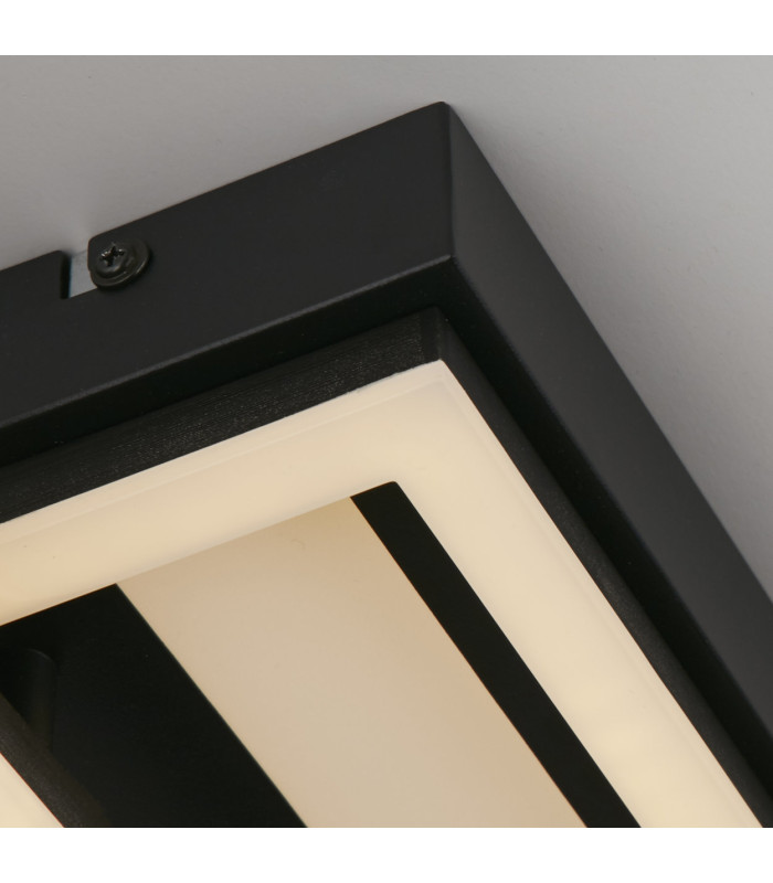 Ovaloid LED Flush Ceiling Light. Matt Black-5