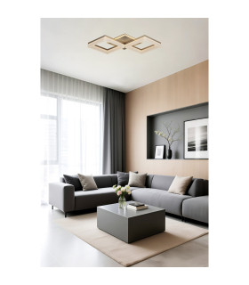 Fence LED Flush Ceiling Light Gold-2