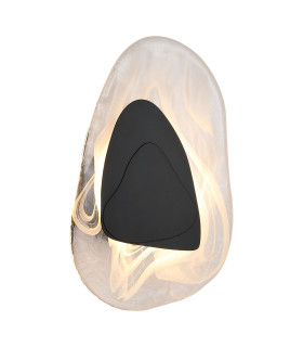 Destiny LED Wall Light Matt Black Glass-1
