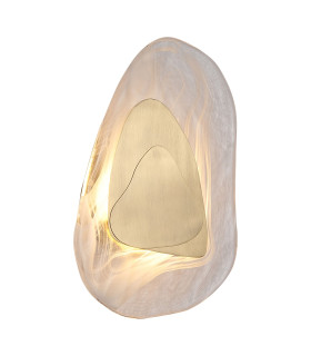 Destiny LED Wall Light Brass Glass-1