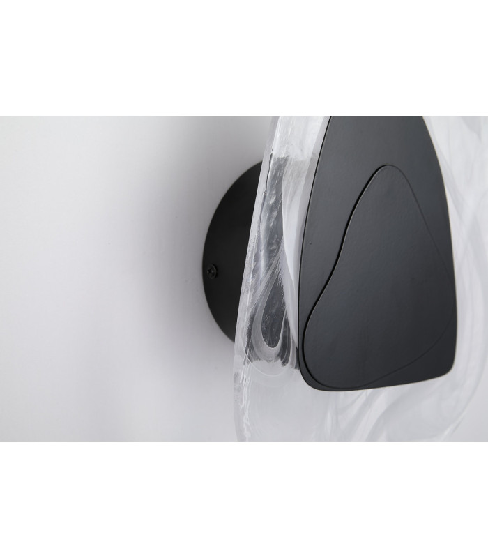 Destiny LED Wall Light Matt Black Glass-5