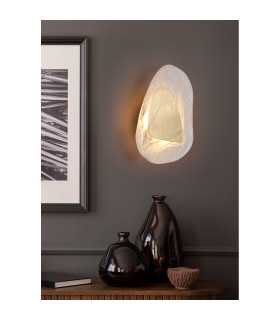 Destiny LED Wall Light Brass Glass-2