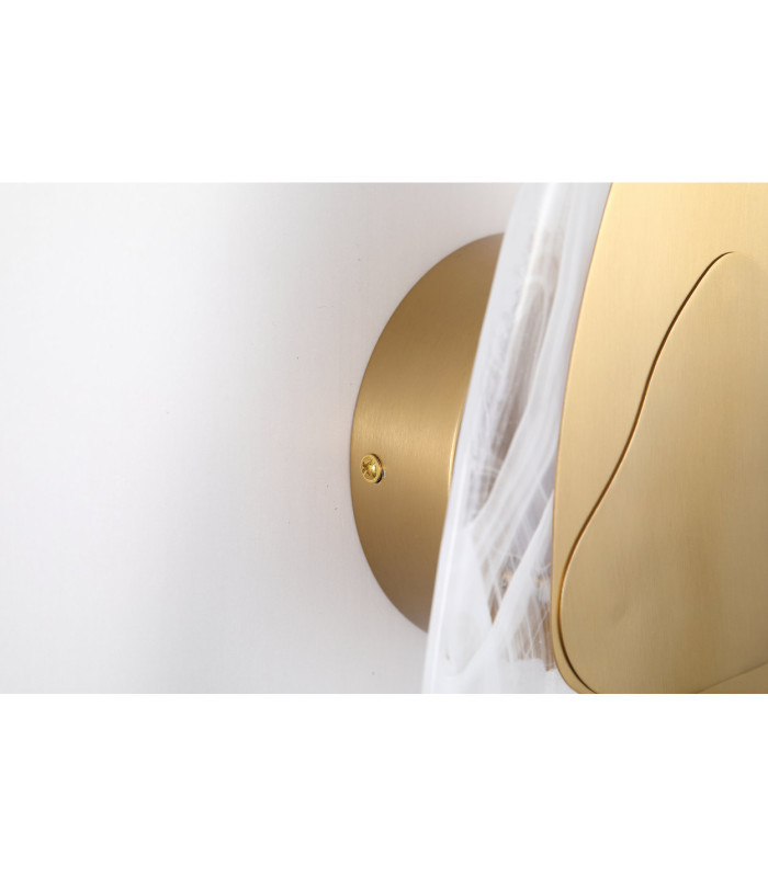 Destiny LED Wall Light Brass Glass-5
