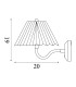 Danish Rechargeable Wall Light Gold White Pleated-6