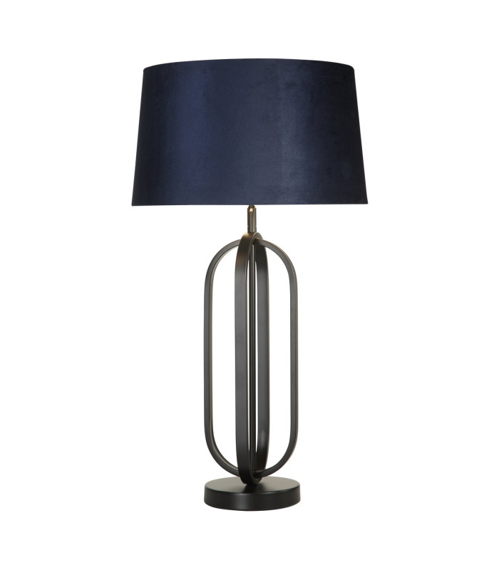 Chic Table Lamp Black Navy Shade 1x E27-1
