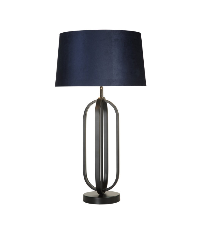 Chic Table Lamp Black Navy Shade 1x E27-3