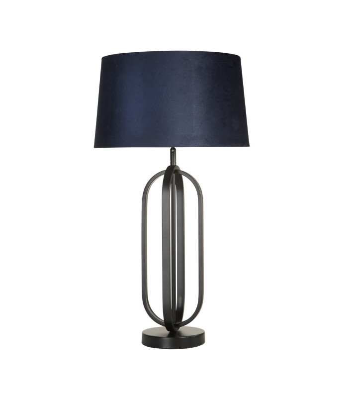 Chic Table Lamp Black Navy Shade 1x E27-4