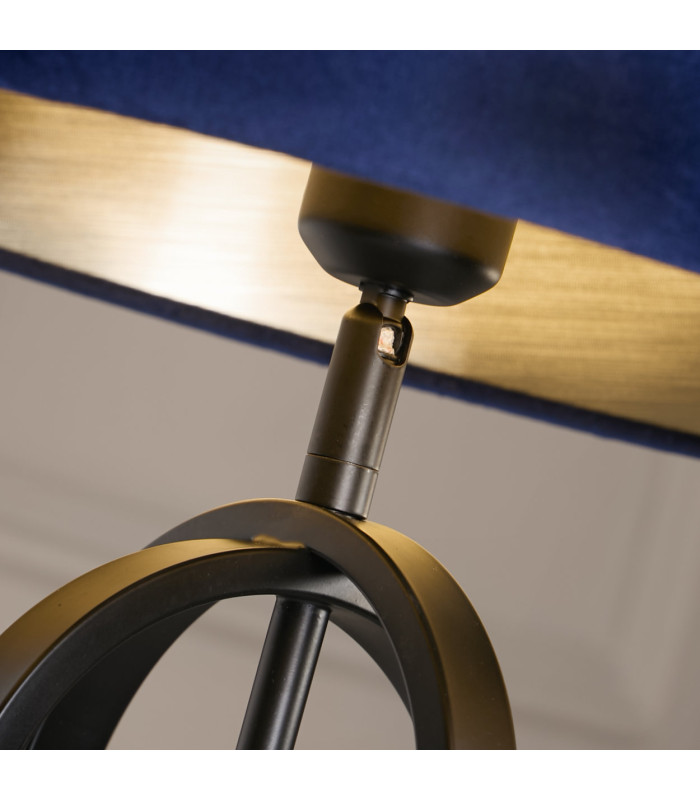 Chic Table Lamp Black Navy Shade 1x E27-5