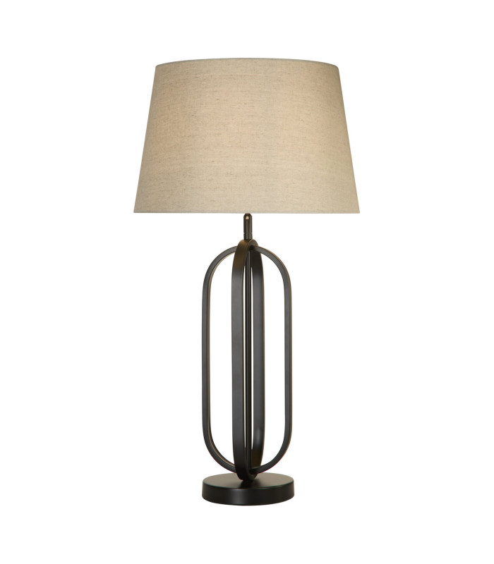 Chic Table Lamp Black Natural Shade 1x E27-1