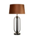 Chic Table Lamp Black Burnt Orange Shade 1x E27-1