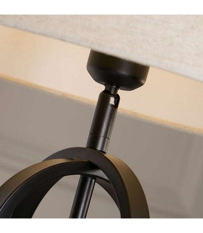 Chic Table Lamp Black Natural Shade 1x E27-5