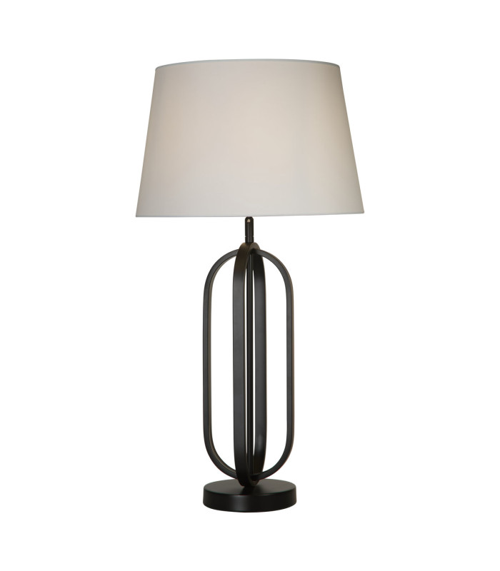 Chic Table Lamp Black White Shade x E27-1