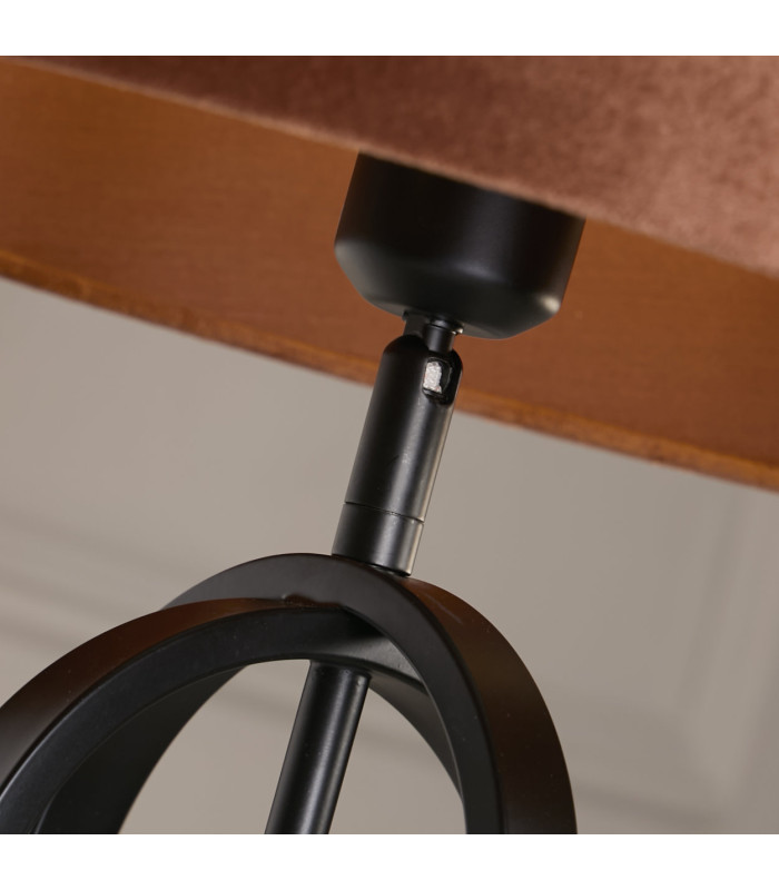Chic Table Lamp Black Burnt Orange Shade 1x E27-5