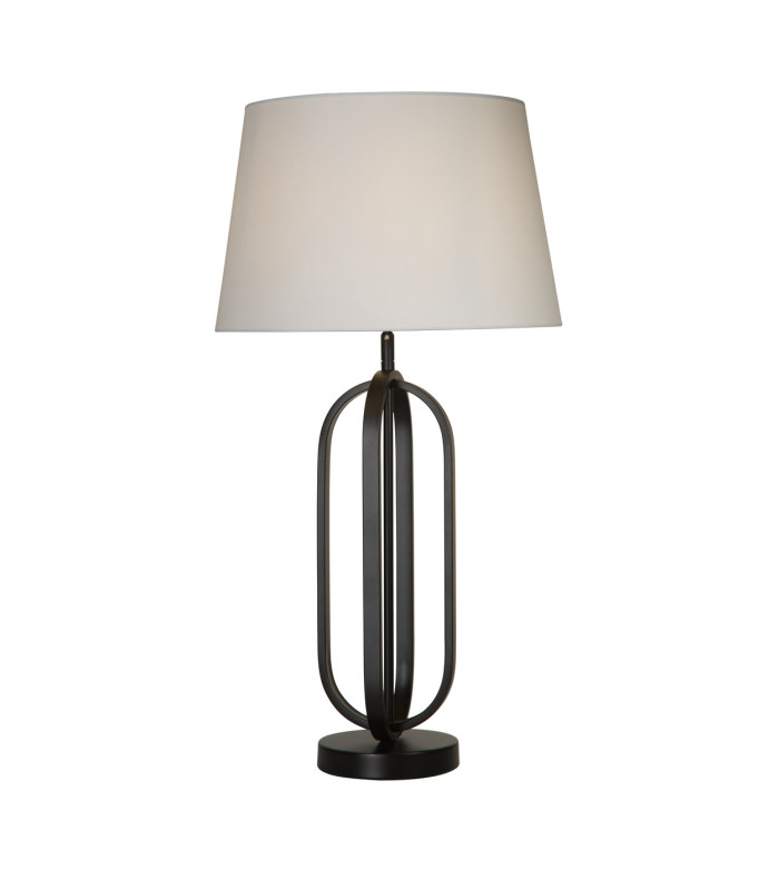 Chic Table Lamp Black White Shade x E27-3