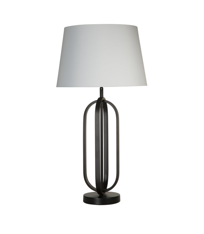 Chic Table Lamp Black White Shade x E27-4