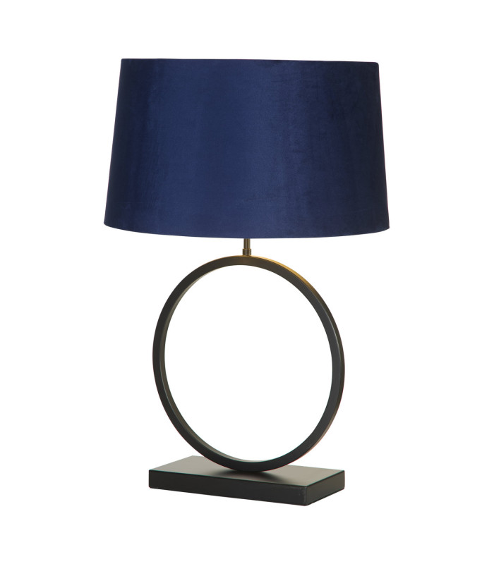 Elegant Table Lamp Matt Black Navy Shade 1x E27-1