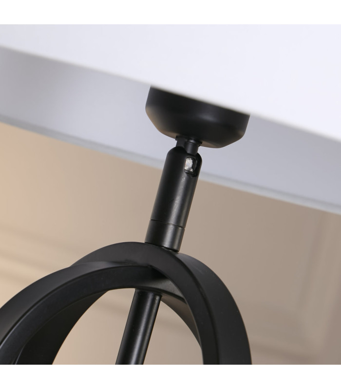 Chic Table Lamp Black White Shade x E27-5