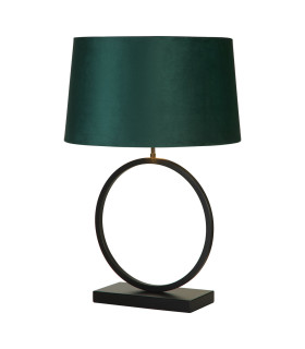 Elegant Table Lamp Matt Black Emerald Shade 1x E27-1