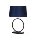 Elegant Table Lamp Matt Black Navy Shade 1x E27-4