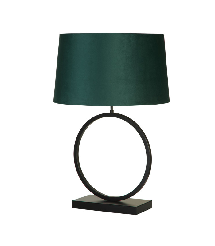 Elegant Table Lamp Matt Black Emerald Shade 1x E27-4