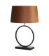 Elegant Table Lamp -Matt Black Burnt Orange Shade 1x E27-1