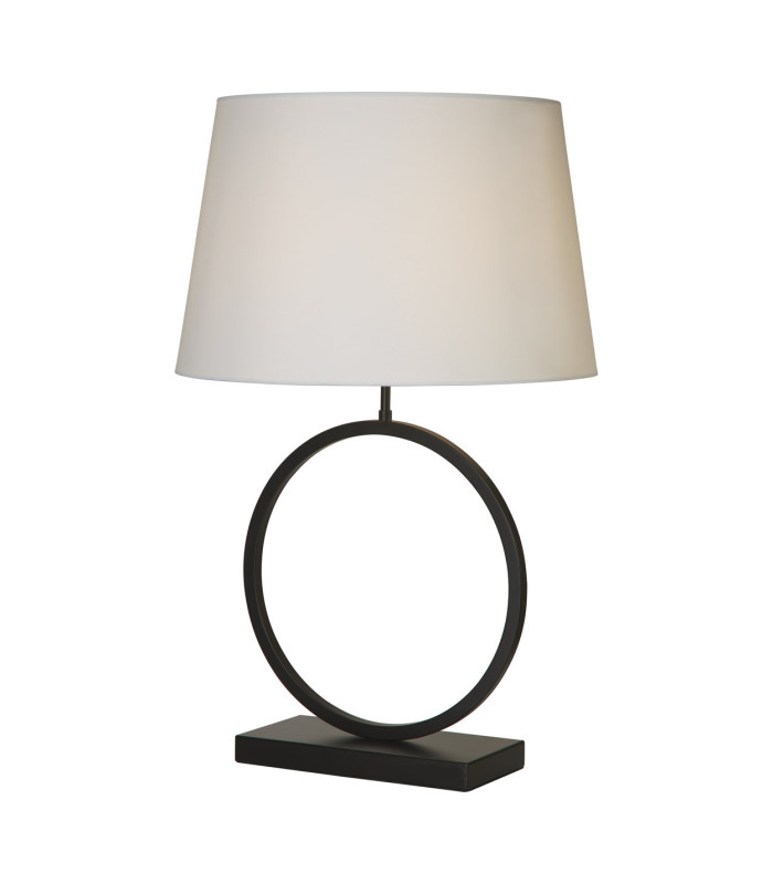 Elegant Table Lamp Matt Black White Shade x E27-1