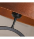 Elegant Table Lamp -Matt Black Burnt Orange Shade 1x E27-5