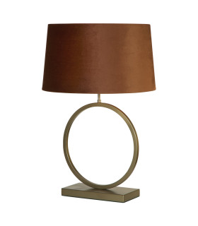 Elegant Table Lamp Bronze Burnt Orange Shade 1x E27-1