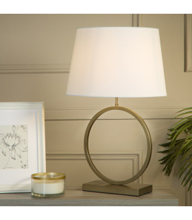 Elegant Table Lamp Bronze White Shade x E27-2