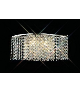 Wall Lamp Switched 2 Light Polished Chrome, Crystal - 2