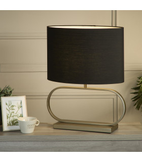 Sleek Table Lamp Bronze Black Shade 1x E27-2