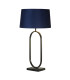 Modish Table Lamp Matt Black Shade Navy 1x E27-3