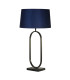 Modish Table Lamp Matt Black Shade Navy 1x E27-4