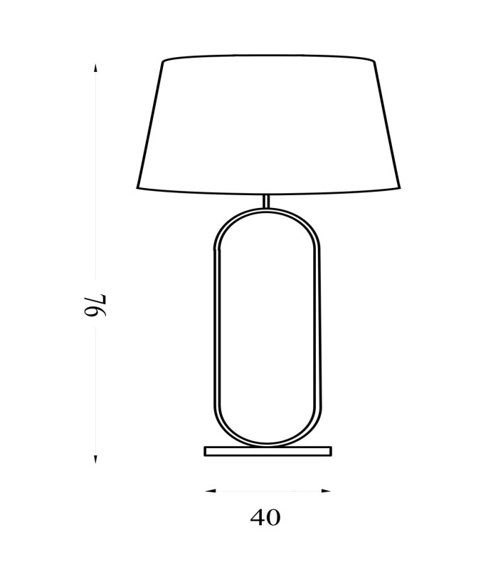 Modish Table Lamp Matt Black Shade Navy 1x E27-6