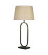 Modish Table Lamp Matt Black Natural Shade 1x E27-1