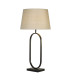 Modish Table Lamp Matt Black Natural Shade 1x E27-3