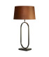 Modish Table Lamp Matt Black Burnt Orange Shade 1x E27-1
