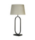 Modish Table Lamp Matt Black Natural Shade 1x E27-4