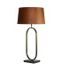 Modish Table Lamp Matt Black Burnt Orange Shade 1x E27-3