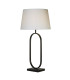Modish Table Lamp Matt Black White Shade 1x E27-3